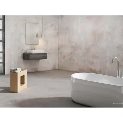 Gioia Materia Carrelage grès cérame effet béton brut TATTOO 120x60 cm Blanc - - boîte de m2- Carrelage Sol Pour Wc