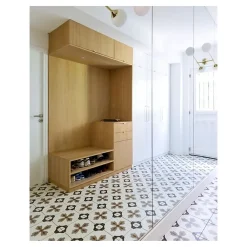 Gioia Materia Carrelage grès cérame effet carreau de ciment VALENCIA TURIA 25x25cm 25x25 cm Blanc - Mat - boîte de 1.13 m2- Carrelage Sol Pour Wc|Carrelage Sol Uni