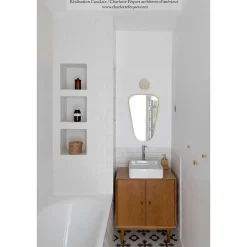 Gioia Materia Carrelage grès cérame effet carreau de ciment VALENCIA TURIA 25x25cm 25x25 cm Blanc - Mat - boîte de 1.13 m2- Carrelage Sol Pour Wc|Carrelage Sol Uni
