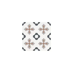 Gioia Materia Carrelage grès cérame effet carreau de ciment VALENCIA TURIA 25x25cm 25x25 cm Blanc - Mat - boîte de 1.13 m2- Carrelage Sol Pour Wc|Carrelage Sol Uni