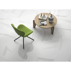 Gioia Materia Carrelage grès cérame effet marbre BLANC STATUARY 120x120 cm Blanc - Brillant / Poli - boîte de 1.44 m2- Carrelage Sol Pour Wc