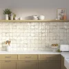 Lux Mosaic Carrelage grès cérame premium Era Cream 12x12 cm Brillant Design Rustique pour tous types de Murs.- Faïence Pour Cuisine|Faïence Pour Douche