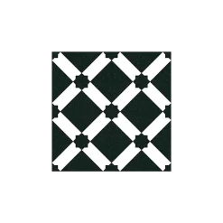 Gioia Materia Carrelage grès effet carreau ciment 1900 Palau Grafito noir , 20x20cm 20x20 cm Noir - Satiné - boîte de 1 m2- Carrelage Sol Pour Salle De Bains
