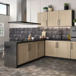 Carrelage Signature Carrelage Sol Uni|Carrelage Sol Pour Wc<Carrelage imitant le metal 20X20 Decor Lisse Facon Ad Noir 11mm - vendu par boite de 1 m2 soit 25 carreaux -