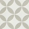 Les Carreaux De Jean  Carrelage Imitation Carreaux De Ciment 22,3x22,3 MAYARI Taupe Petals - Les Carreaux de Jean- Carrelage Sol Effet Carreaux De Ciment