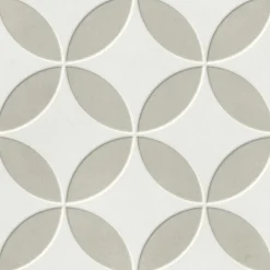 Les Carreaux De Jean Carrelage Imitation Carreaux De Ciment 22,3x22,3 MAYARI Taupe Petals - Les Carreaux de Jean- Carrelage Sol Effet Carreaux De Ciment