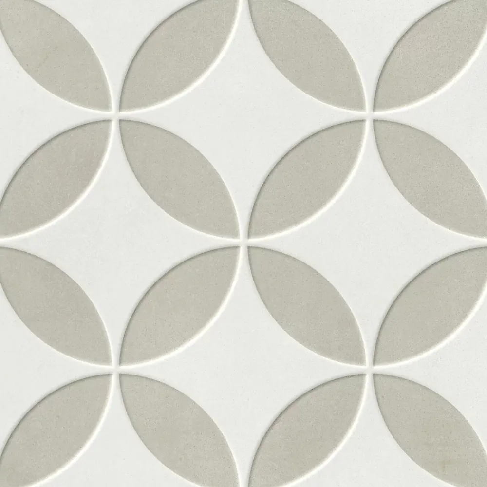 Les Carreaux De Jean Carrelage Imitation Carreaux De Ciment 22,3x22,3 MAYARI Taupe Petals - Les Carreaux de Jean- Carrelage Sol Effet Carreaux De Ciment