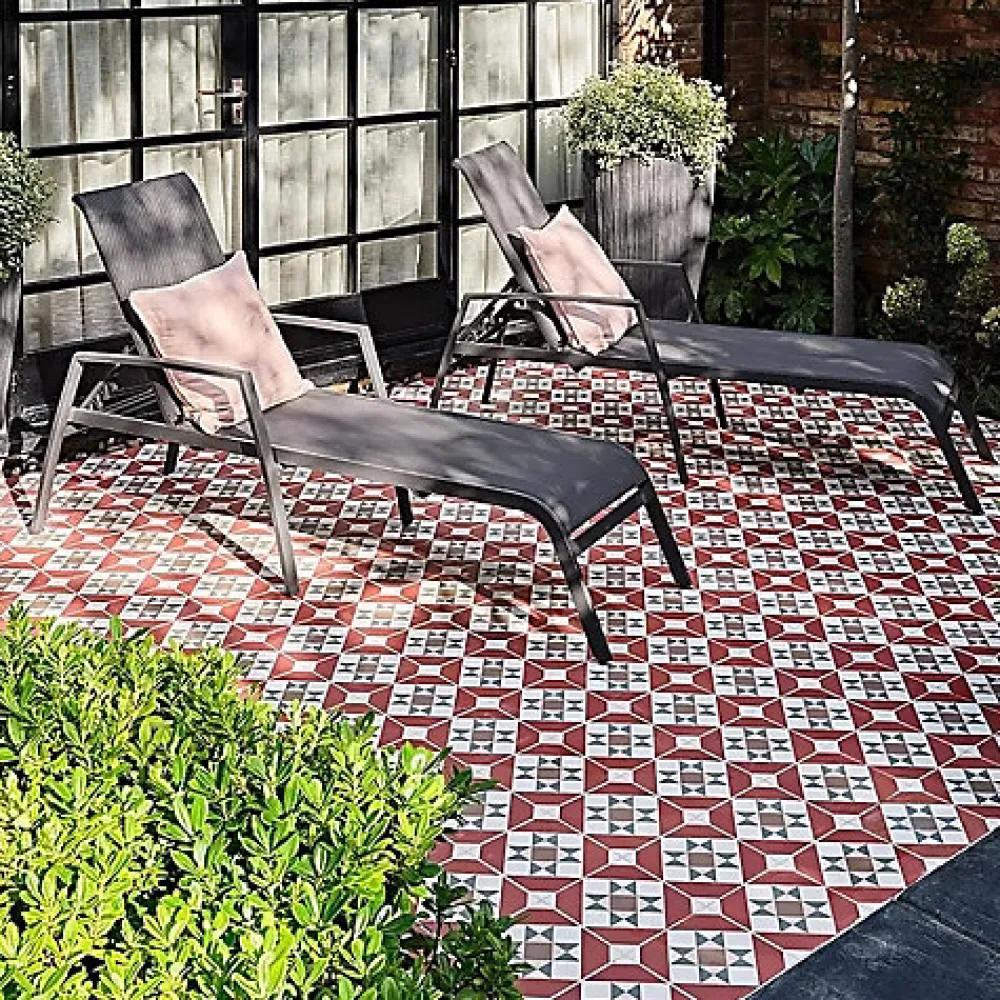 Les Carreaux De Jean Carrelage Imitation Carreaux de Ciment KOMPAS 20x20 Vetro - Les Carreaux de Jean- Carrelage Sol Effet Carreaux De Ciment