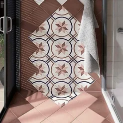 Gioia Materia Carrelage Imitation Carreaux de Ciment ART NOUVEAU DECOR 20x20 Embassy Colour - Les Carreaux de Jean- Carrelage Sol Effet Carreaux De Ciment