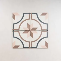 Gioia Materia Carrelage Imitation Carreaux de Ciment ART NOUVEAU DECOR 20x20 Embassy Colour - Les Carreaux de Jean- Carrelage Sol Effet Carreaux De Ciment