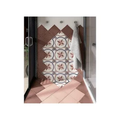 Gioia Materia Carrelage Imitation Carreaux de Ciment ART NOUVEAU DECOR 20x20 Embassy Colour - Les Carreaux de Jean- Carrelage Sol Effet Carreaux De Ciment