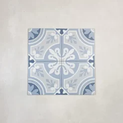 Les Carreaux De Jean Carrelage Imitation Carreaux de Ciment LA MADELEINE 20x20 Lilou Ocean - Les Carreaux de Jean- Carrelage Sol Effet Carreaux De Ciment