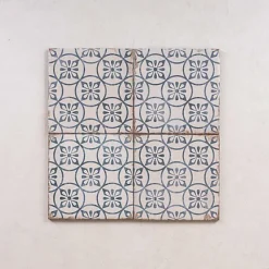 Les Carreaux De Jean  Carrelage Sol Effet Carreaux De Ciment|Carrelage Sol Pour Cuisine<Carrelage Imitation Carreaux de Ciment GRAFTON 20x20 Capel Blue - Les Carreaux de Jean