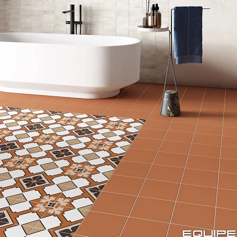 Les Carreaux De Jean Carrelage Imitation Carreaux De Ciment 20x20 RIVOLI Terre - Les Carreaux de Jean- Carrelage Sol Pour Cuisine