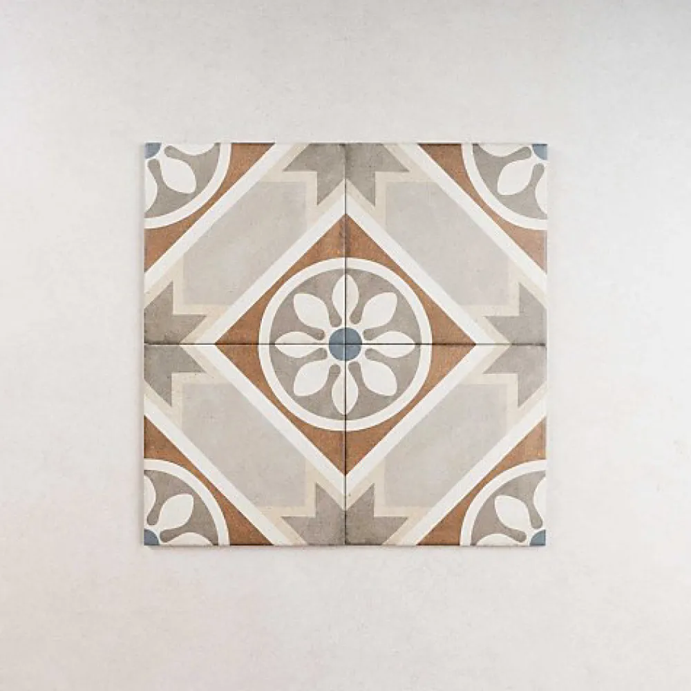 Gioia Materia Carrelage Imitation Carreaux de Ciment ART NOUVEAU DECOR 20x20 Apollo Colour - Les Carreaux de Jean- Carrelage Sol Effet Carreaux De Ciment