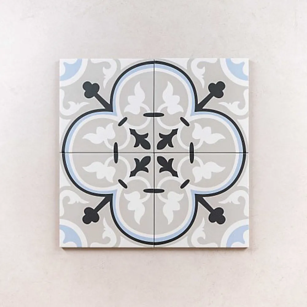 Les Carreaux De Jean Carrelage Imitation Carreaux de Ciment METROPOLIS 20x20 Leander - Les Carreaux de Jean- Carrelage Sol Effet Carreaux De Ciment