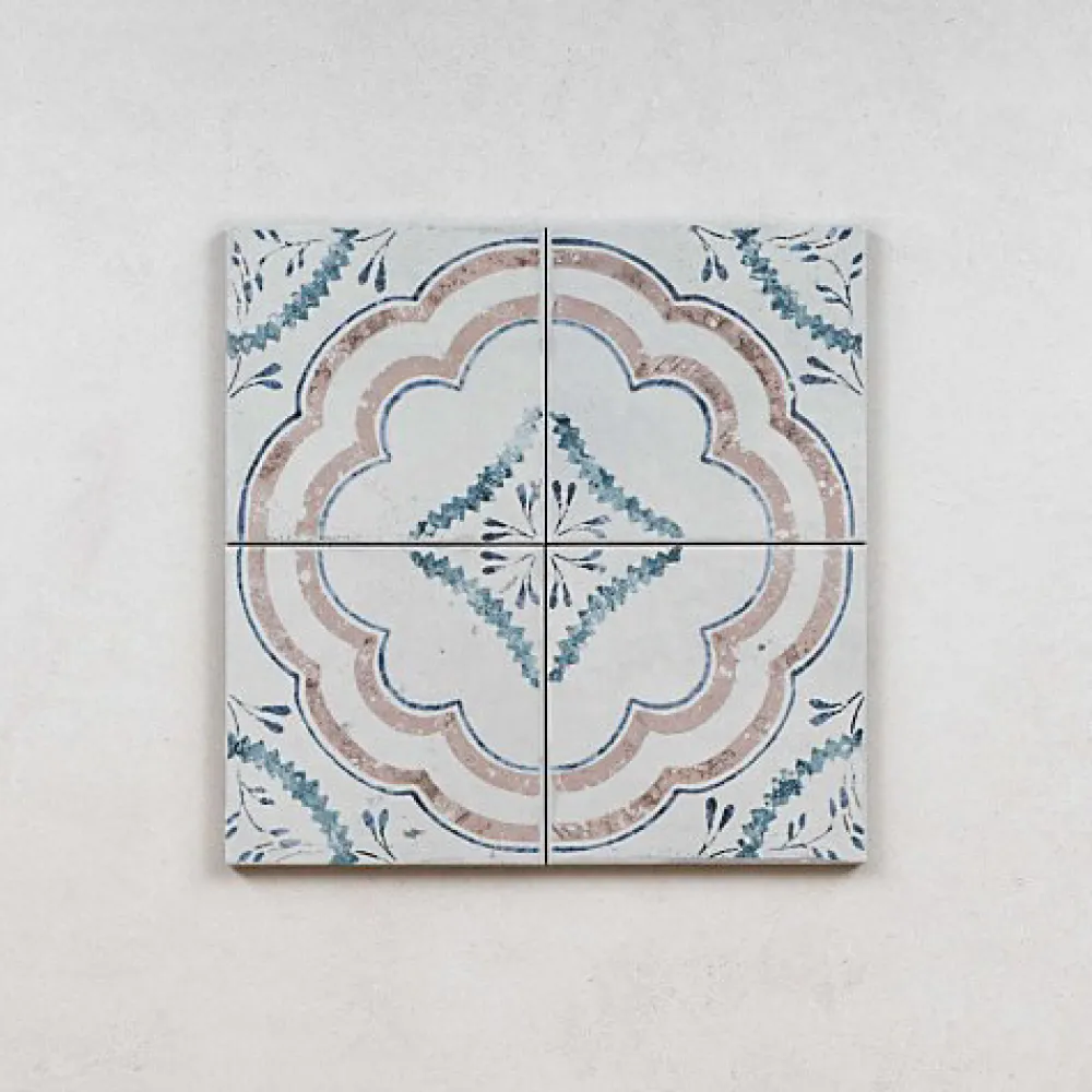Les Carreaux De Jean Carrelage Imitation Carreaux de Ciment Ada FIORENTINA 15x15 - Les Carreaux de Jean- Carrelage Sol Pour Cuisine|Carrelage Sol Effet Carreaux De Ciment