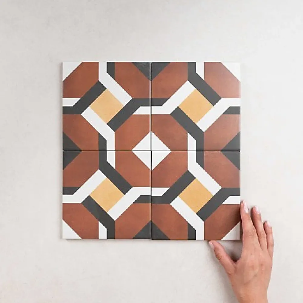 Gioia Materia Carrelage Imitation Carreaux de Ciment 15x15 Morgan - Les Carreaux de Jean- Carrelage Sol Pour Cuisine|Carrelage Sol Effet Carreaux De Ciment