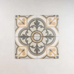 Gioia Materia Carrelage Imitation Carreaux de Ciment ART NOUVEAU DECOR 20x20 Majestic Colour - Les Carreaux de Jean- Carrelage Sol Effet Carreaux De Ciment