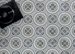 Les Carreaux De Jean Carrelage Imitation Carreaux De Ciment 22,3x22,3 HAVANA White Garden - Les Carreaux de Jean- Carrelage Sol Effet Carreaux De Ciment