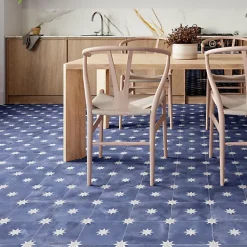 Les Carreaux De Jean Carrelage Sol Effet Carreaux De Ciment<Carrelage Imitation Carreaux de Ciment Bleu Étoile STAR 44x44 Navy - Les Carreaux de Jean