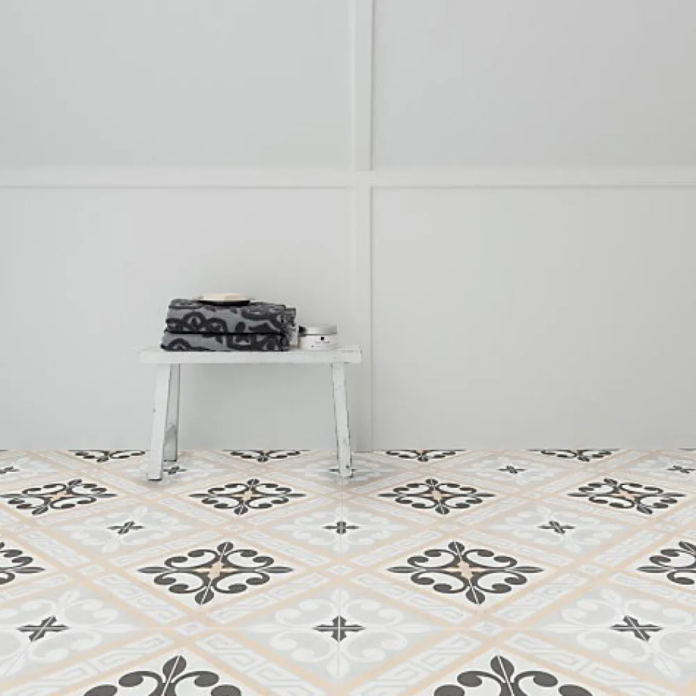Les Carreaux De Jean Carrelage Sol Effet Carreaux De Ciment<Carrelage Imitation Carreaux de Ciment LA MADELEINE 20x20 Juliette Marron - Les Carreaux de Jean