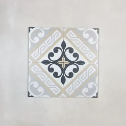 Les Carreaux De Jean Carrelage Sol Effet Carreaux De Ciment<Carrelage Imitation Carreaux de Ciment LA MADELEINE 20x20 Juliette Marron - Les Carreaux de Jean