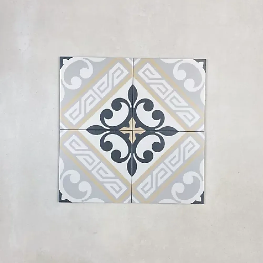 Les Carreaux De Jean Carrelage Sol Effet Carreaux De Ciment<Carrelage Imitation Carreaux de Ciment LA MADELEINE 20x20 Juliette Marron - Les Carreaux de Jean