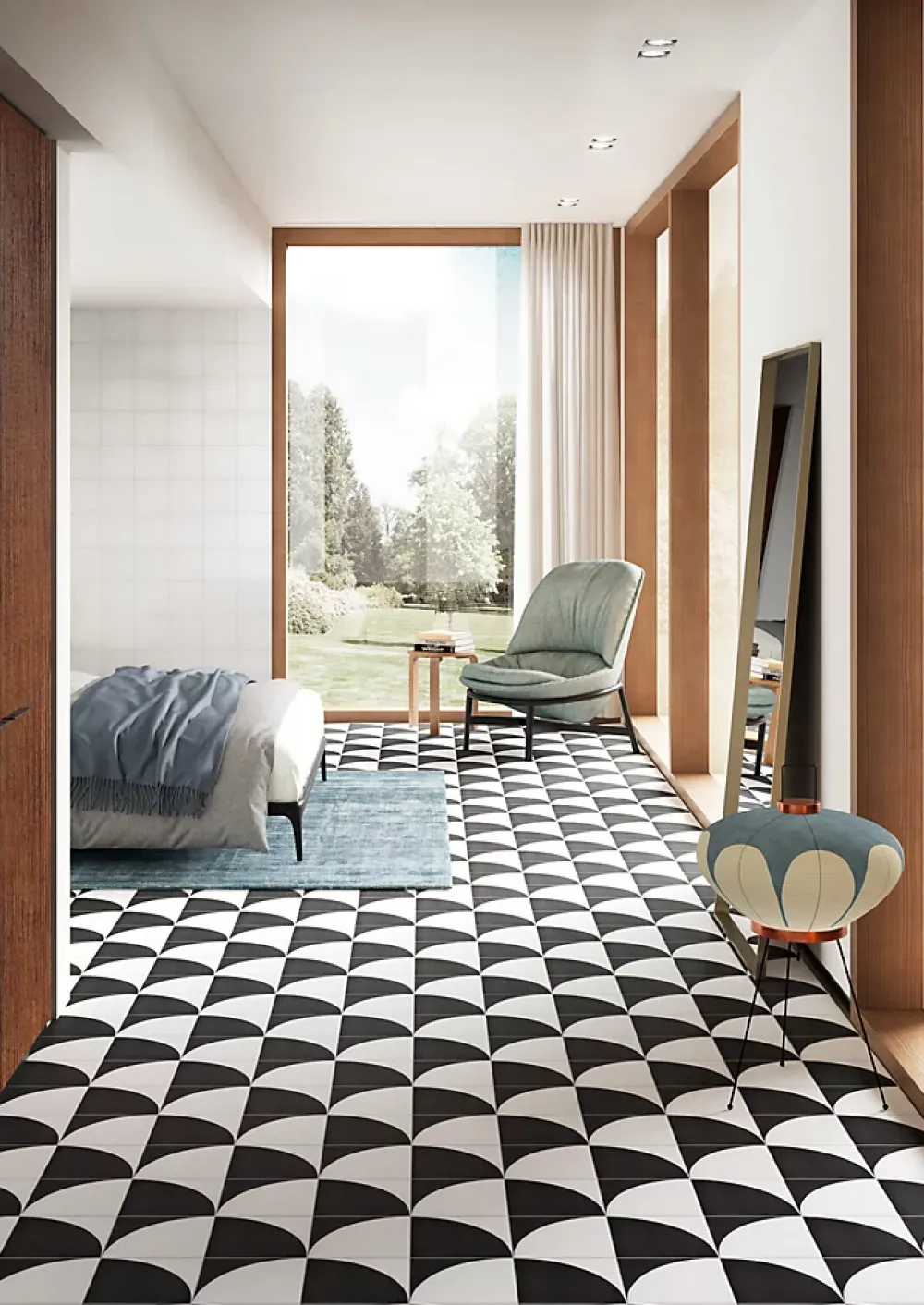 Les Carreaux De Jean Carrelage Imitation Carreaux De Ciment 20x20 SCENARIO Tappeto 2B Nero - Les Carreaux de Jean- Carrelage Sol Effet Carreaux De Ciment