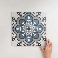 Les Carreaux De Jean  Carrelage Sol Effet Carreaux De Ciment<Carrelage Imitation Carreaux de Ciment FLEUR 15x15 Madeleine - Les Carreaux de Jean