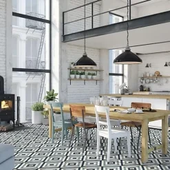 Les Carreaux De Jean Carrelage Imitation Carreaux De Ciment LOFT FLOOR 20x20 Elyria - Les Carreaux de Jean- Carrelage Sol Pour Cuisine|Carrelage Sol Effet Carreaux De Ciment