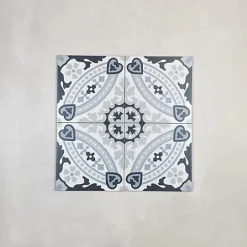 Les Carreaux De Jean  Carrelage Sol Effet Carreaux De Ciment<Carrelage Imitation Carreaux de Ciment LA MADELEINE 20x20 Flora - Les Carreaux de Jean