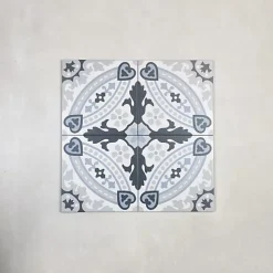 Les Carreaux De Jean  Carrelage Sol Effet Carreaux De Ciment<Carrelage Imitation Carreaux de Ciment LA MADELEINE 20x20 Flora - Les Carreaux de Jean
