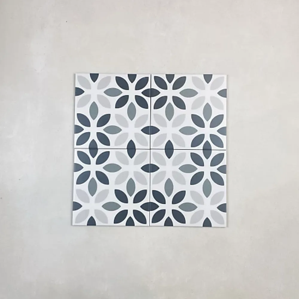 Les Carreaux De Jean Carrelage Sol Effet Carreaux De Ciment<Carrelage Imitation Carreaux de Ciment LA MADELEINE 20x20 Lyla Noir - Les Carreaux de Jean