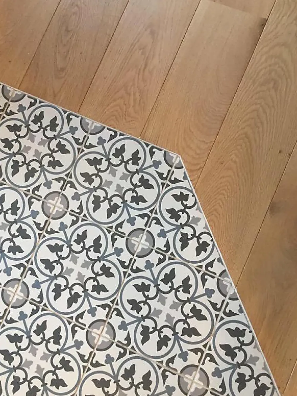 Les Carreaux De Jean Carrelage Imitation Carreaux De Ciment 20x20 LA VILETTE Adele Bleu - Les Carreaux de Jean- Carrelage Sol Effet Carreaux De Ciment