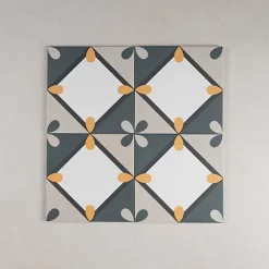 Gioia Materia Carrelage Imitation Carreaux de Ciment BAUHOME 20x20 Korolla Cold - Les Carreaux de Jean- Carrelage Sol Pour Cuisine