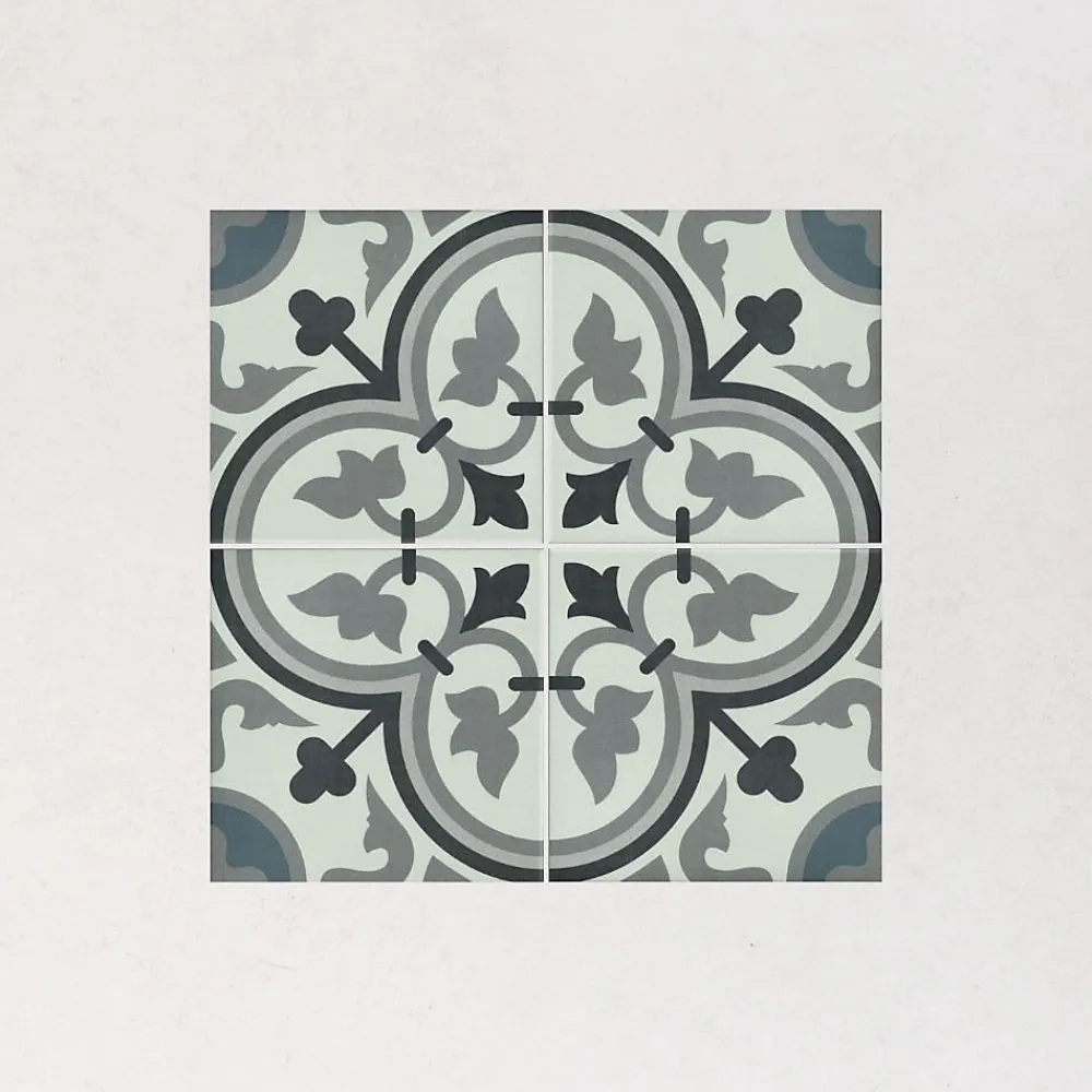 Les Carreaux De Jean Carrelage Sol Effet Carreaux De Ciment<Carrelage Imitation Carreaux De Ciment 20x20 LA VILETTE George Bleu - Les Carreaux de Jean