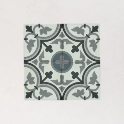 Les Carreaux De Jean Carrelage Sol Effet Carreaux De Ciment<Carrelage Imitation Carreaux De Ciment 20x20 LA VILETTE George Bleu - Les Carreaux de Jean