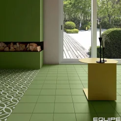 Les Carreaux De Jean  Carrelage Sol Pour Cuisine<Carrelage Imitation Carreaux De Ciment 20x20 RIVOLI Bergen Verde - Les Carreaux de Jean