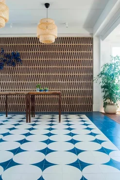 Les Carreaux De Jean Carrelage Imitation Carreaux De Ciment 20x20 SCENARIO Tappeto 2B Blu - Les Carreaux de Jean- Carrelage Sol Pour Cuisine