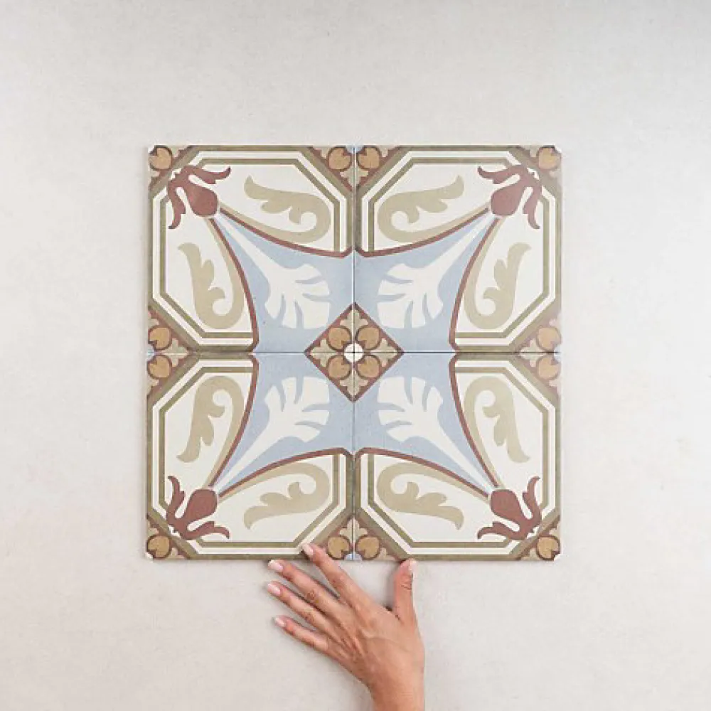 Gioia Materia Carrelage Sol Effet Carreaux De Ciment<Carrelage Imitation Carreaux de Ciment ART NOUVEAU DECOR 20x20 Viena Colour - Les Carreaux de Jean