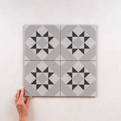 Les Carreaux De Jean  Carrelage Sol Effet Carreaux De Ciment|Carrelage Sol Pour Cuisine<Carrelage Imitation Carreaux de Ciment KOMPAS 20x20 Vita - Les Carreaux de Jean