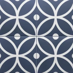 Les Carreaux De Jean Carrelage Imitation Carreaux De Ciment 20x20 RIVOLI Bergen Azul - Les Carreaux de Jean- Carrelage Sol Effet Carreaux De Ciment