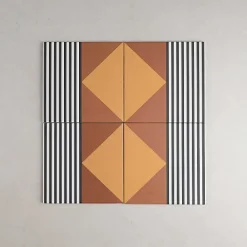 Gioia Materia Carrelage Imitation Carreaux de Ciment BAUHOME 20x20 Stritch Warm - Les Carreaux de Jean- Carrelage Sol Pour Cuisine