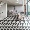 Les Carreaux De Jean  Carrelage Imitation Carreaux De Ciment 20x20 SCENARIO Tappeto 1 Nero - Les Carreaux de Jean- Carrelage Sol Pour Cuisine