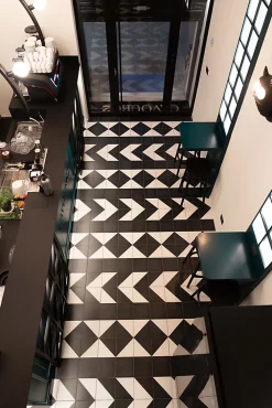 Les Carreaux De Jean Carrelage Imitation Carreaux De Ciment 20x20 SCENARIO Tappeto 1 Nero - Les Carreaux de Jean- Carrelage Sol Pour Cuisine