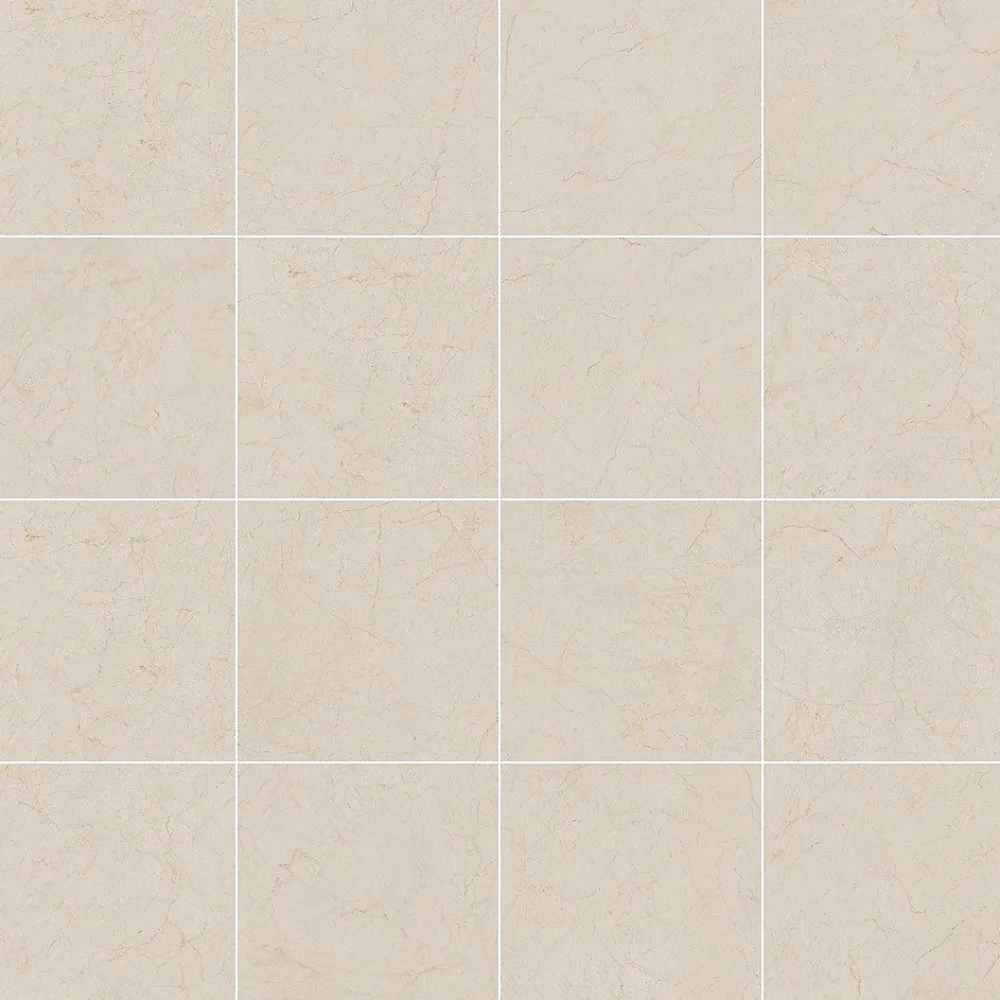 Tinker Carrelage Imitation Pierre Crema blanc 80x80 cm- Carrelage Sol Effet Pierre