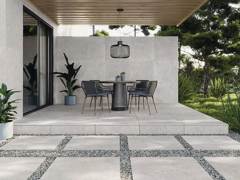 Tinker Carrelage Imitation pierre Stone gris anthracite 60x60 cm- Carrelage Sol Effet Pierre