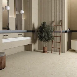 Tinker Carrelage Imitation Pierre Crema blanc beach 80x80 cm- Carrelage Sol Effet Pierre