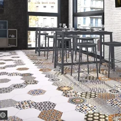 Les Carreaux De Jean  Carrelage interieur Imitation Carreaux de Ciment ANDALUSI MIX 28,5x33 - Les Carreaux de Jean- Carrelage Sol Effet Carreaux De Ciment|Carrelage Sol Pour Cuisine